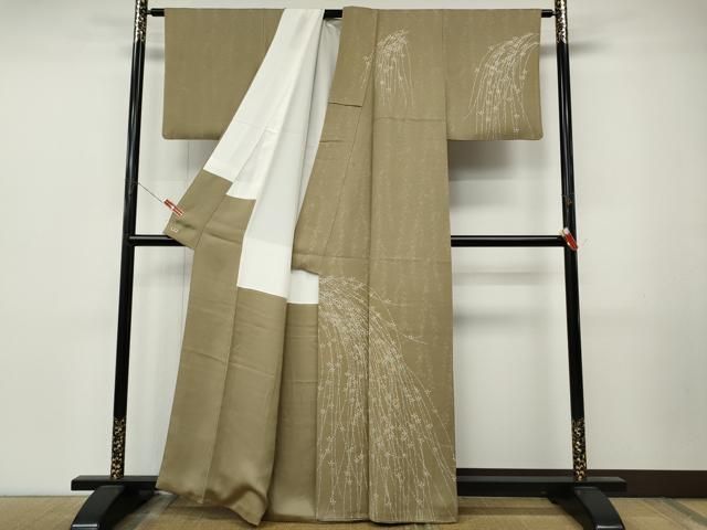 平和屋着物●訪問着 枝垂れ花文 金彩 三越扱い 正絹 逸品 CABN4854ut