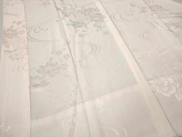 平和屋着物●振袖用長襦袢 無双仕立て 流水地紙花地紋 暈し染め 正絹 逸品 CABN4880ut