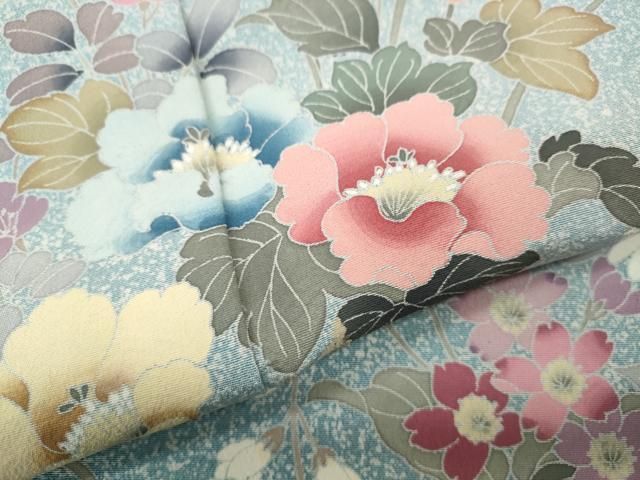 平和屋着物●訪問着 作家物 草花文 正絹 逸品 CABN4881ut