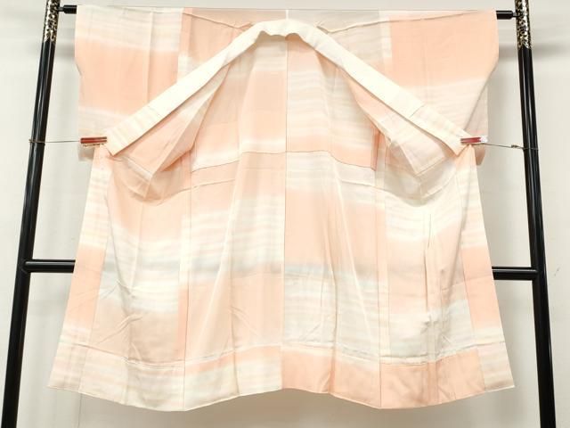 平和屋着物●長襦袢 無双仕立て 格子横段文 正絹 逸品 CABN4905ut