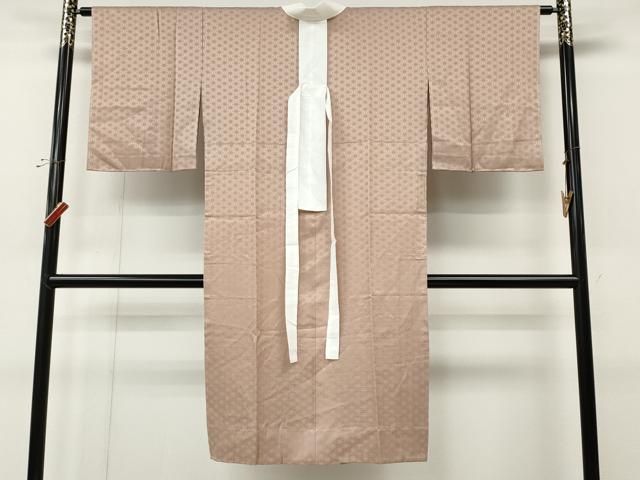 平和屋着物●長襦袢 無双仕立て 麻の葉地紋 水柿色 正絹 逸品 CABN4908ut