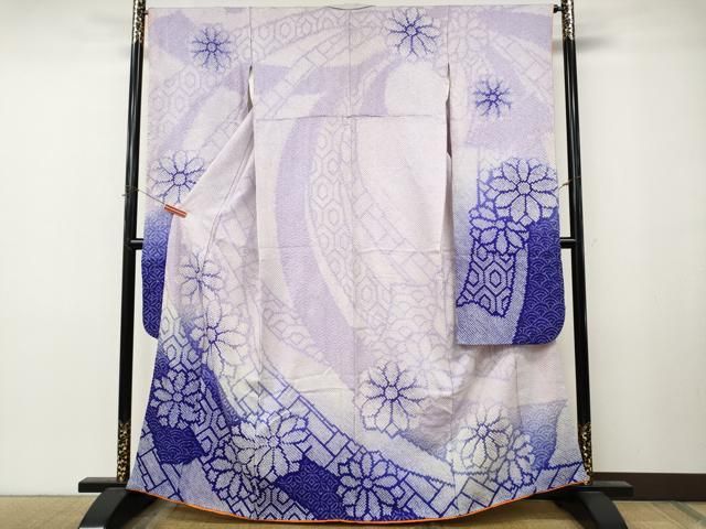 平和屋着物●豪華振袖 総絞り 熨斗舞花文 正絹 逸品 CABN4913ut