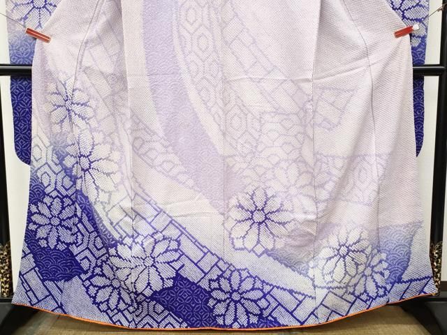 平和屋着物●豪華振袖 総絞り 熨斗舞花文 正絹 逸品 CABN4913ut