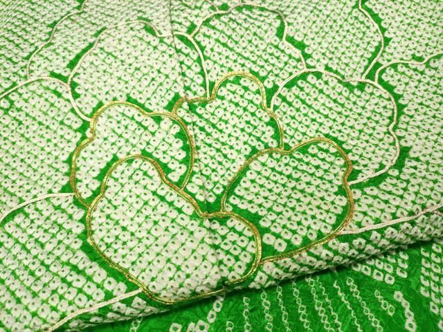 平和屋着物●豪華振袖 総絞り 駒刺繍 舞花文 正絹 逸品 CABN4915ut