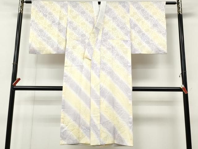 平和屋着物●長襦袢 無双仕立て 花唐草地紋 暈し染め 正絹 逸品 CABN4940ut