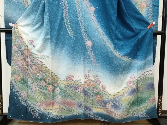 平和屋着物●豪華振袖・長襦袢セット 辻が花 絞り 暈し染め 金彩 正絹 逸品 CABN4953ut