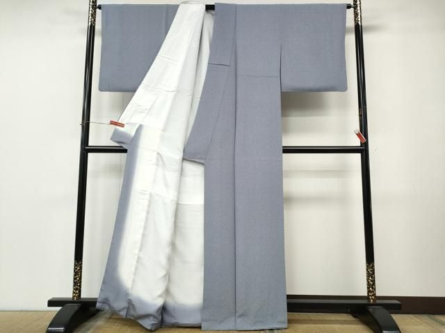 平和屋着物●1897年創業 名門岡野 千年工房 江戸小紋 飛梅伝説 反端付き 正絹 逸品 CABN4959ut