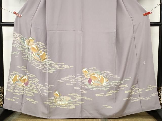 平和屋着物●色留訪問着 作家物 鴛鴦文 金銀彩 正絹 逸品 未使用 CABN4964ut