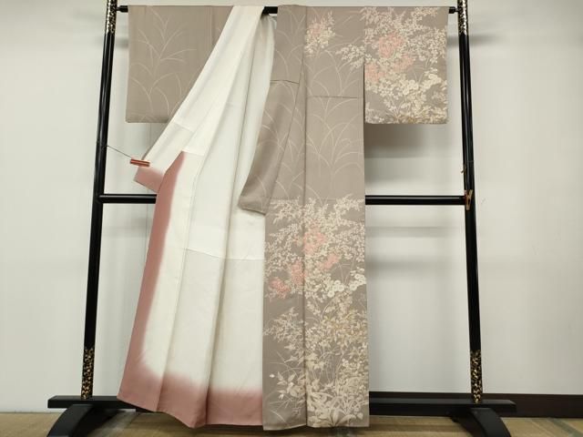 平和屋着物●訪問着 草花尽くし 正絹 逸品 CABN4967ut