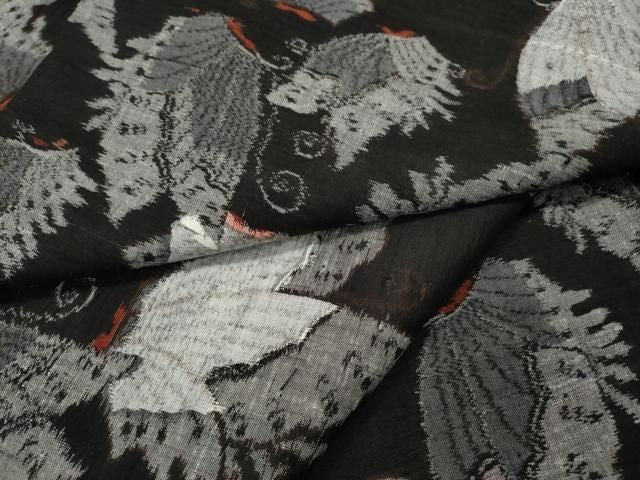 平和屋着物●上質な紬 舞蝶文 正絹 逸品 CABN4968ut