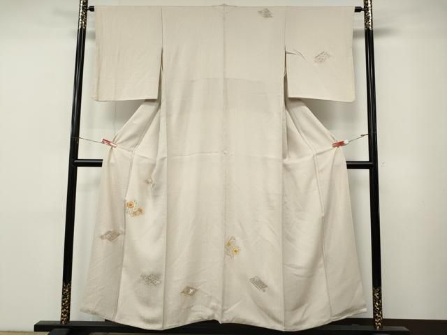 平和屋着物●訪問着 駒刺繍 冊子花文 金彩 正絹 逸品 CABN5016ut