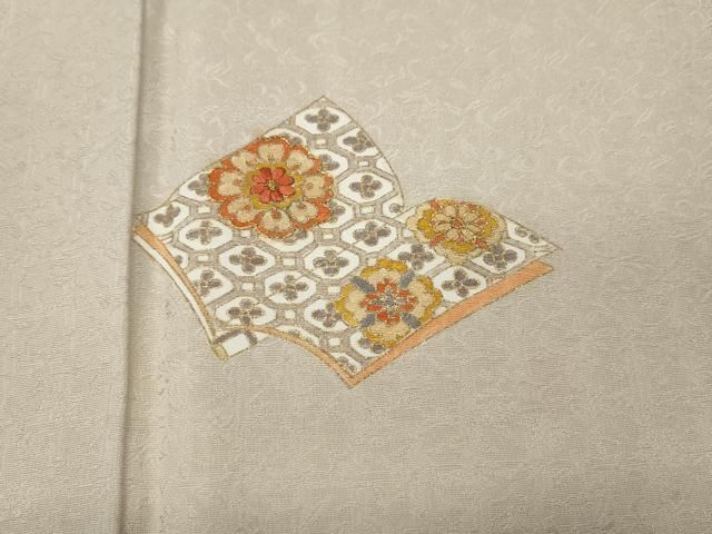 平和屋着物●訪問着 駒刺繍 冊子花文 金彩 正絹 逸品 CABN5016ut