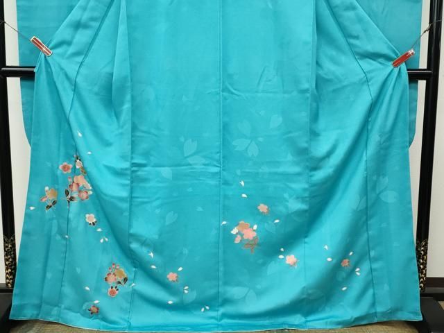 平和屋着物●豪華振袖 舞花文 金彩 正絹 逸品 CABN5029ut