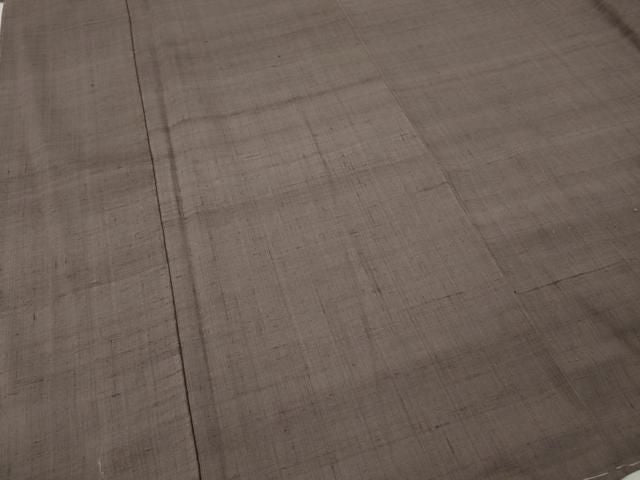 平和屋着物●結城紬 鳩羽鼠色 正絹 未使用 逸品 CABN5041ut