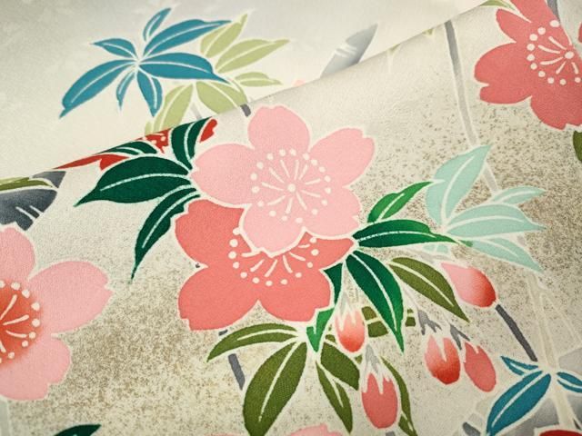 平和屋着物●豪華振袖 作家物 枝垂れ花文 暈し染め 金彩 正絹 逸品 CABN5042ut