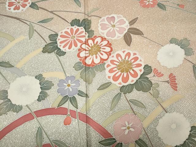 平和屋着物●訪問着 青海波花文 暈し染め 金彩 正絹 逸品 CABN5065ut