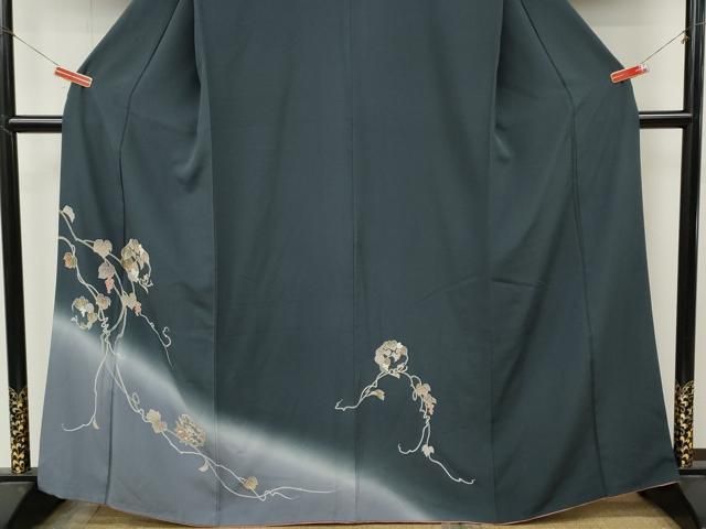 平和屋着物●訪問着 南天蔦の葉文 暈し染め 鈴乃屋扱い 正絹 逸品 CABN5070ut