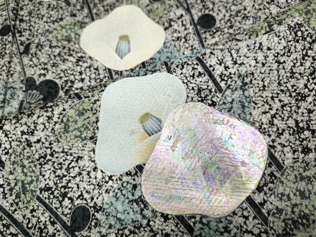 平和屋着物●訪問着 枝花文 たたき染め 正絹 逸品 CABN5071ut