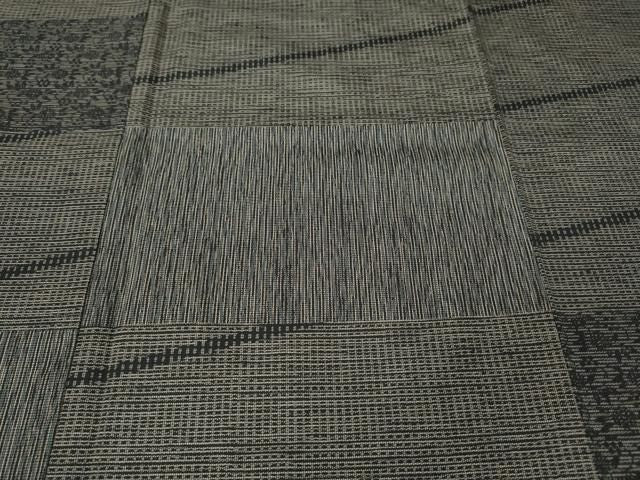 平和屋着物●本場縞大島紬 訪問着 横段花文 正絹 逸品 CABN5079ut