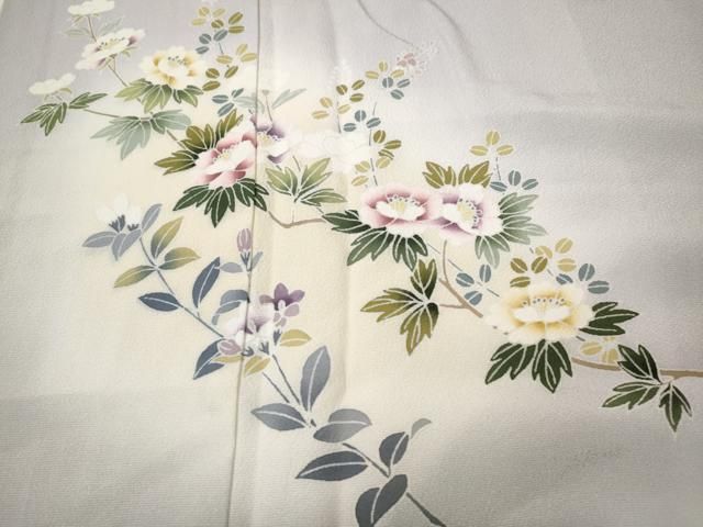 平和屋着物●訪問着 枝花文 暈し染め 正絹 逸品 CABN5085ut