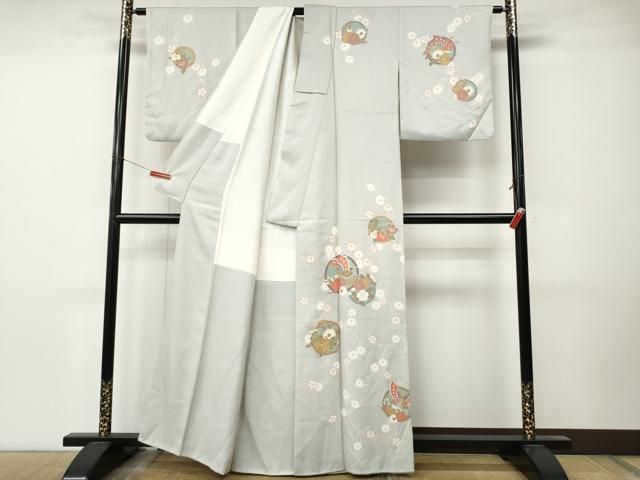 平和屋着物●訪問着 花蝶丸文 金彩 正絹 逸品 CABN5091ut
