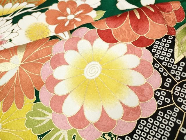 平和屋着物●豪華振袖 松竹梅 金彩 正絹 逸品 CABN5097ut