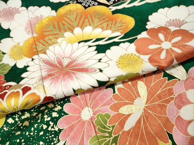 平和屋着物●豪華振袖 松竹梅 金彩 正絹 逸品 CABN5097ut