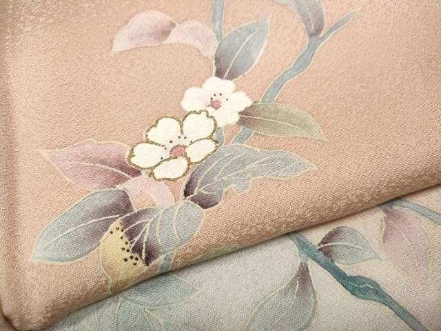 平和屋着物●訪問着 友禅 枝花文 暈し染め 正絹 逸品 CABN5111ut