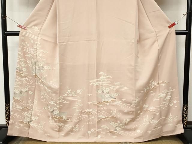 平和屋着物●訪問着 立波草花文 金彩 正絹 逸品 CABN5117ut