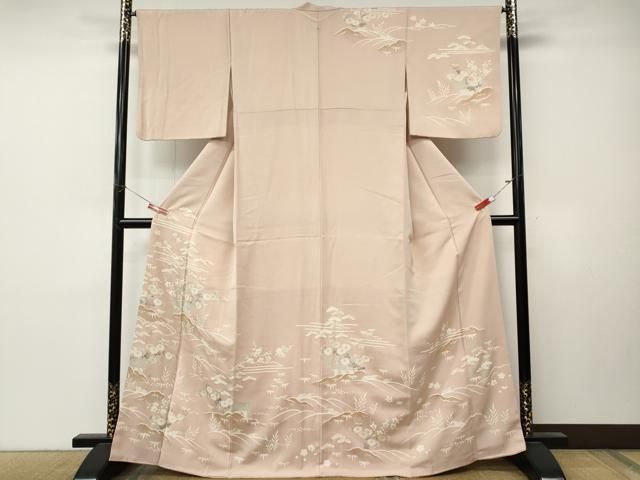 平和屋着物●訪問着 立波草花文 金彩 正絹 逸品 CABN5117ut