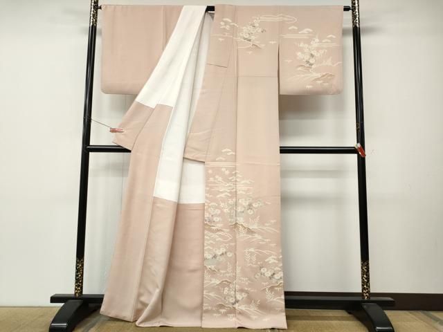 平和屋着物●訪問着 立波草花文 金彩 正絹 逸品 CABN5117ut