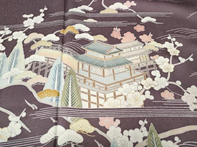 平和屋着物●訪問着 立波風景花文 正絹 逸品 CABN5118ut