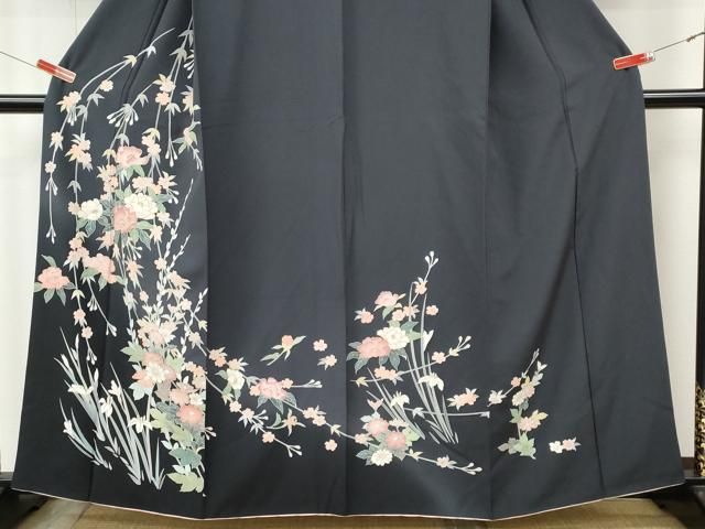 平和屋着物●訪問着 草花文 暈し染め 金彩 正絹 逸品 CABN5124ut