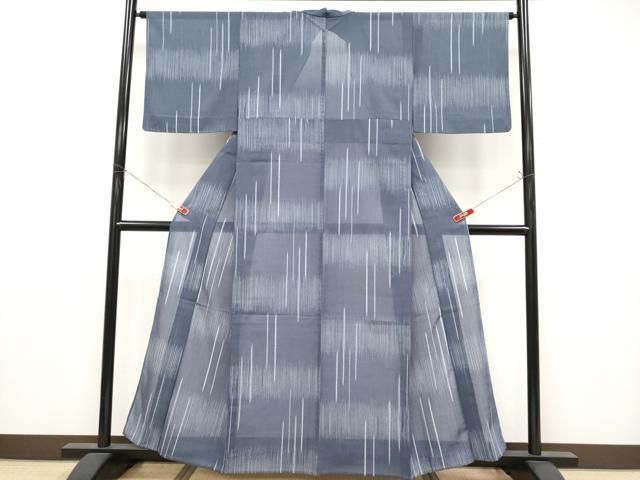 平和屋着物*夏物 小紋 紗 霞文 洗える着物 CABN5842tx