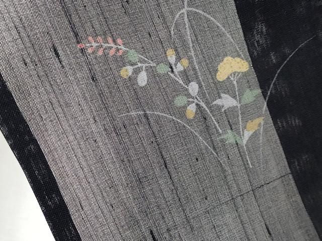 平和屋着物*夏物 小紋 紗紬 草花文 やまと誂製 正絹 逸品 CABN5843tx