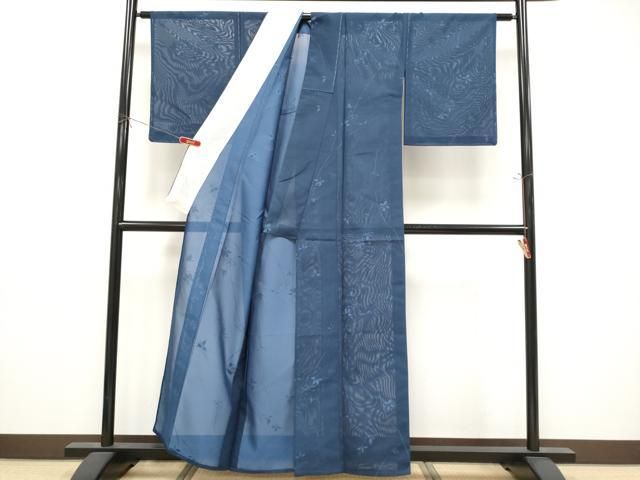 平和屋着物*夏物 小紋 紗 枝葉文 正絹 逸品 未使用 CABN5858tx