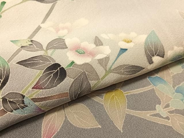 平和屋着物●本加賀友禅作家 和泉衛知 訪問着 枝花文 暈し染め さが美扱い 正絹 逸品 CABN6018vp