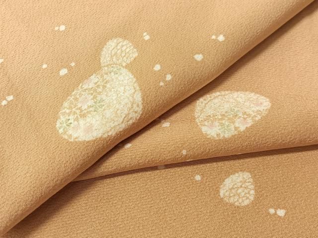 平和屋着物●上質な小紋 貝合わせ花文 正絹 逸品 CABN6034vp