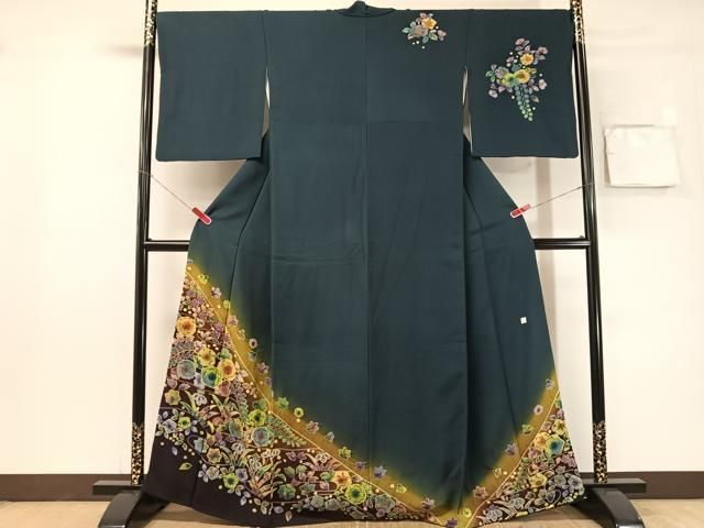 平和屋着物●訪問着 作家物 辻が花 絞り 暈し染め 鈴乃屋扱い 正絹 逸品 CABN6043vp