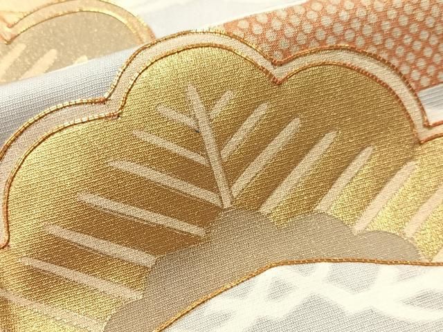 平和屋着物●訪問着 駒刺繍 松 暈し染め 金彩 正絹 逸品 CABN6045vp