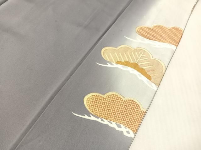 平和屋着物●訪問着 駒刺繍 松 暈し染め 金彩 正絹 逸品 CABN6045vp