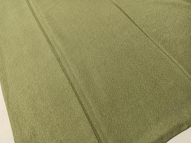 平和屋着物●上質な色無地 紋意匠 麹塵色 正絹 逸品 CABN6050vp