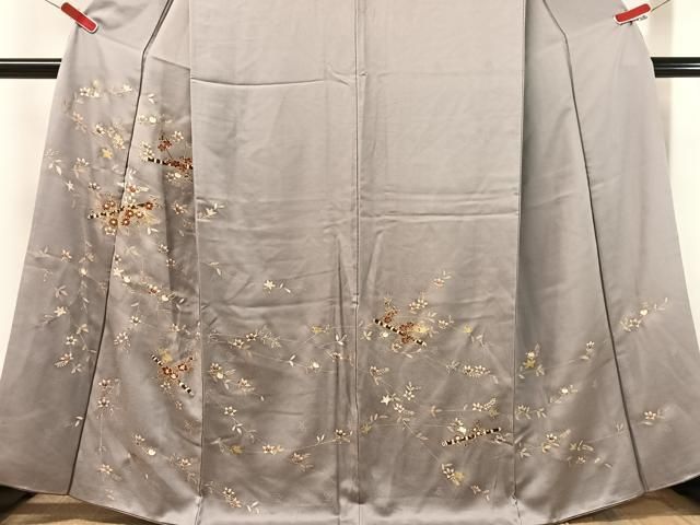 平和屋着物●訪問着 刺繍 横笛花文 金彩 正絹 逸品 CABN6067vp