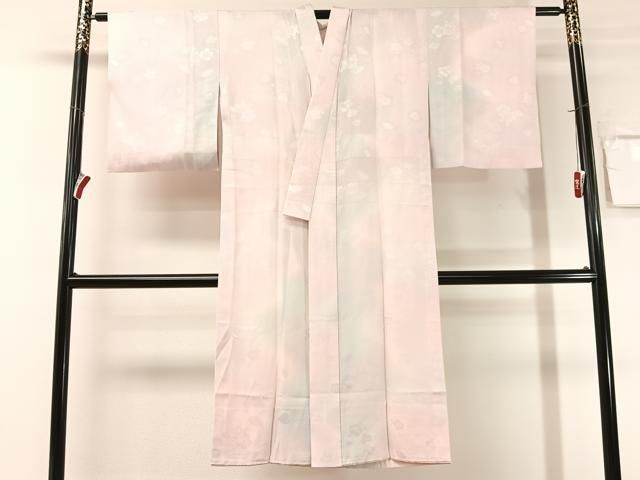 平和屋着物●長襦袢 無双仕立て 吹き寄せ花地紋 暈し染め 正絹 逸品 CABN6100vp