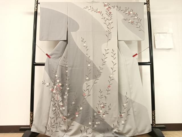 平和屋着物●訪問着 草花文 暈し染め 金彩 正絹 逸品 CABN6117vp