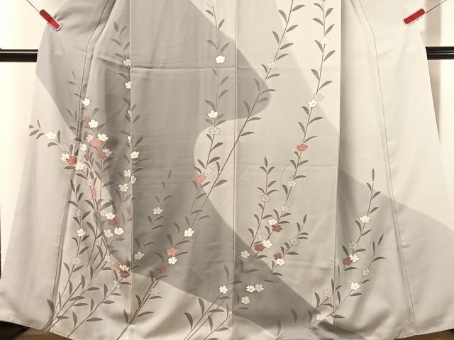 平和屋着物●訪問着 草花文 暈し染め 金彩 正絹 逸品 CABN6117vp