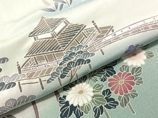 平和屋着物●高級染元 粋峰 林芳夫 京加賀友禅 訪問着 御所解文 暈し染め 正絹 逸品 CABN6119vp