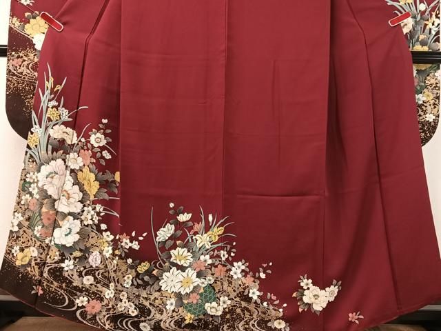 平和屋着物●豪華振袖 刺繍 流水花篭文 暈し染め 金彩 正絹 逸品 CABN6127vp