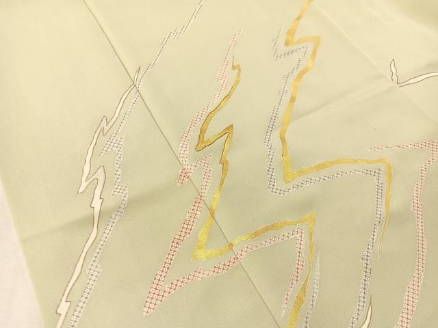 平和屋着物●訪問着 駒刺繍 道長文様 金彩 鈴乃屋扱い 正絹 逸品 CABN6128vp