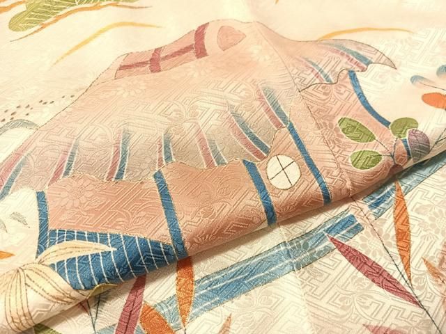 平和屋着物●豪華振袖 駒刺繍 御所解文 金彩 正絹 逸品 CABN6140vp